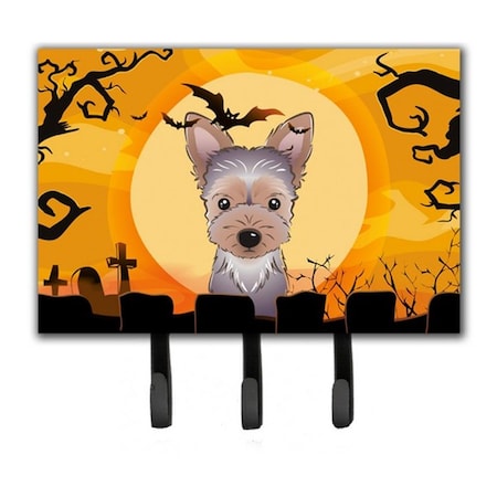 Jensendistributionservices Halloween Yorkie Puppy Leash & Key Holder MI2103678